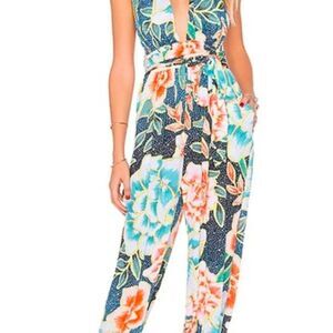 Mara Hoffman Vibrant Floral Jumpsuit Size: Large